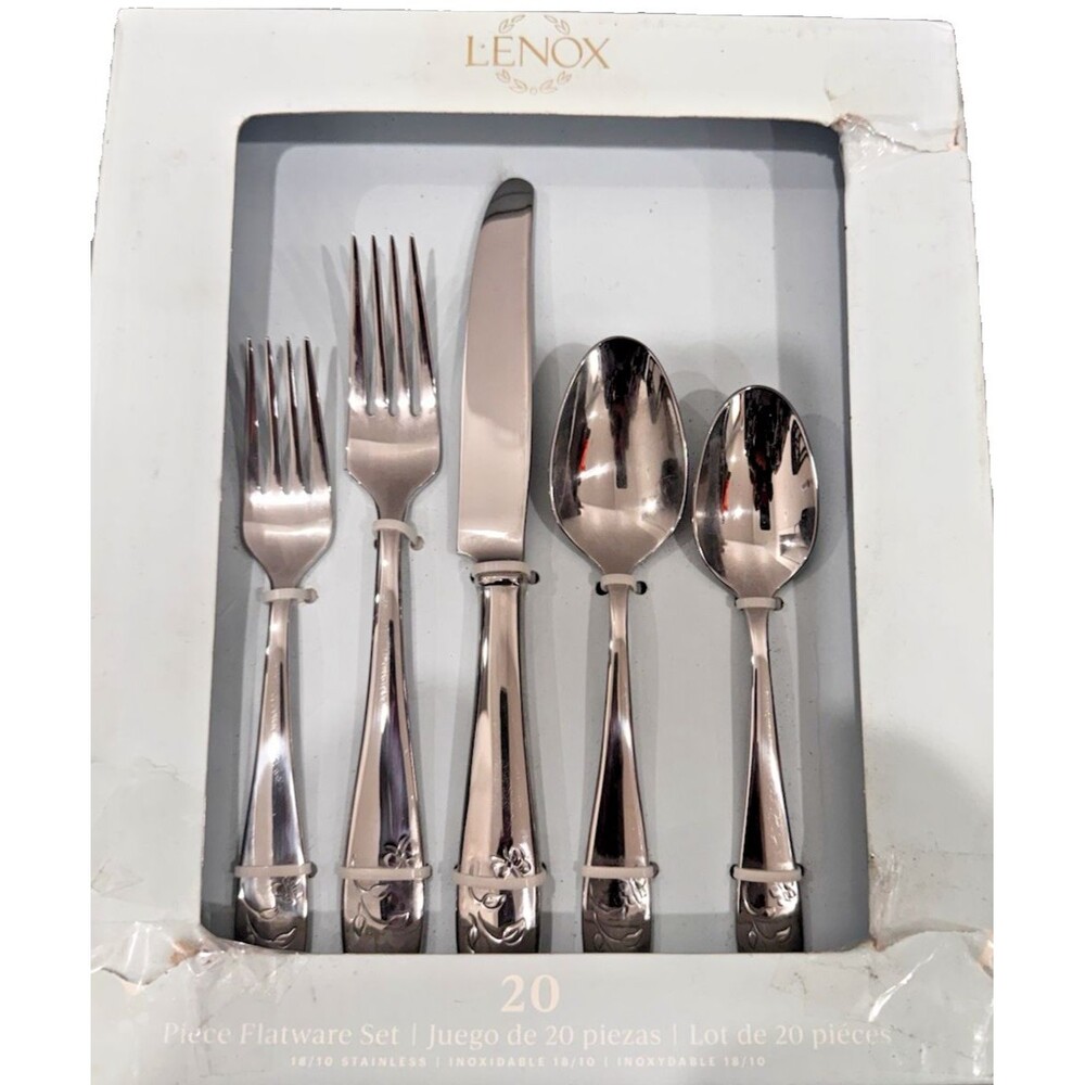 Lenox 20-Piece 18/10 Stainless Steel Flatware Set Service for 4 New INn Box